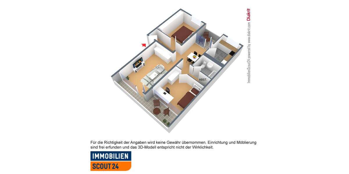 Etagenwohnung Monheim - 3 Zimmer, 75 m&sup2;, 939&euro; | Angebot:27427039