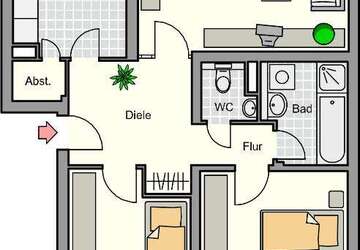 Wohnung Monheim Baumberg - 3 Zimmer, 90 m&sup2;, 1.029&euro; | Angebot:27365032