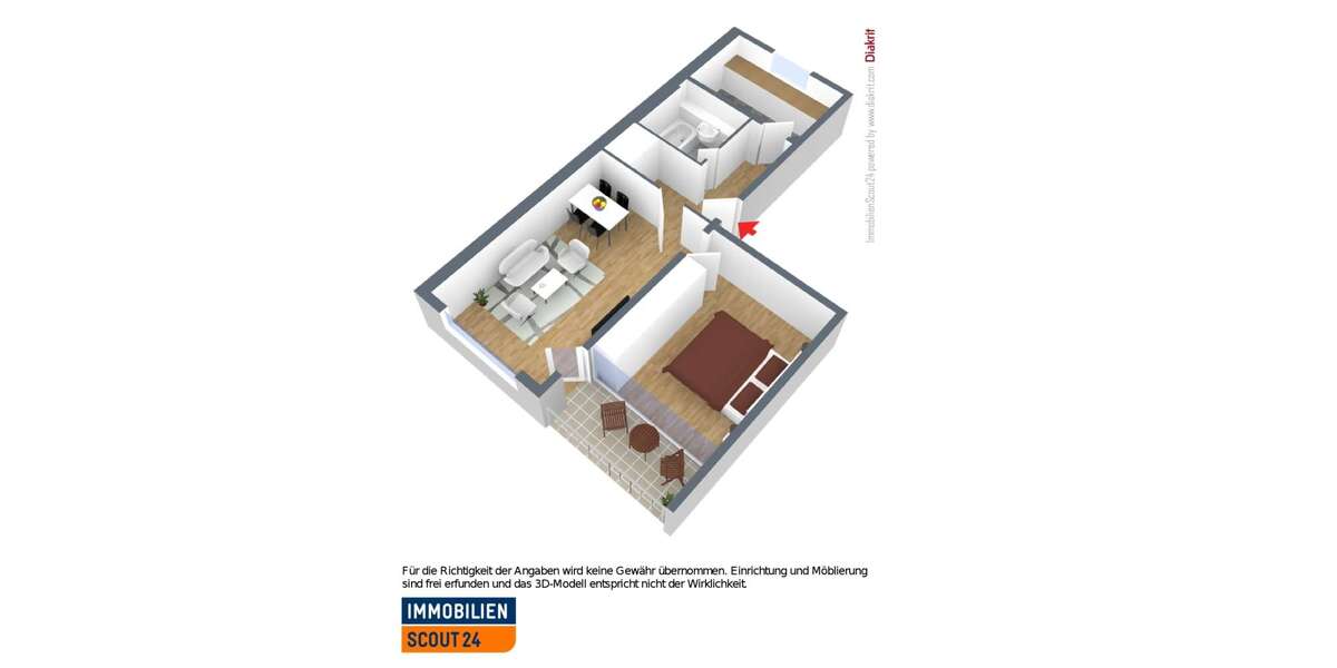 Etagenwohnung Monheim - 2 Zimmer, 55 m&sup2;, 649&euro; | Angebot:27427081